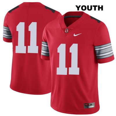 Youth NCAA Ohio State Buckeyes Austin Mack #11 College Stitched 2018 Spring Game No Name Authentic Nike Red Football Jersey RW20V61DQ